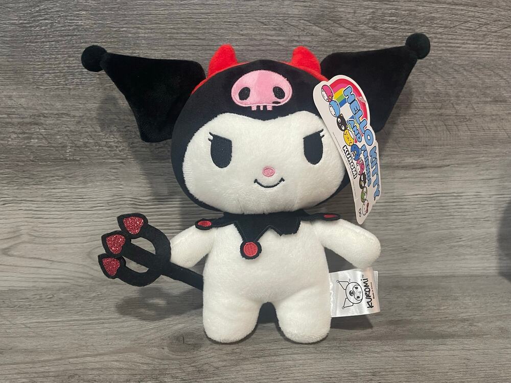Sanrio Kuromi Halloween Devil Plush 9.5” Trident Red Horns NWT 2023